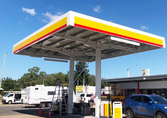 Fuel Station Canopy & LED Price Monolith